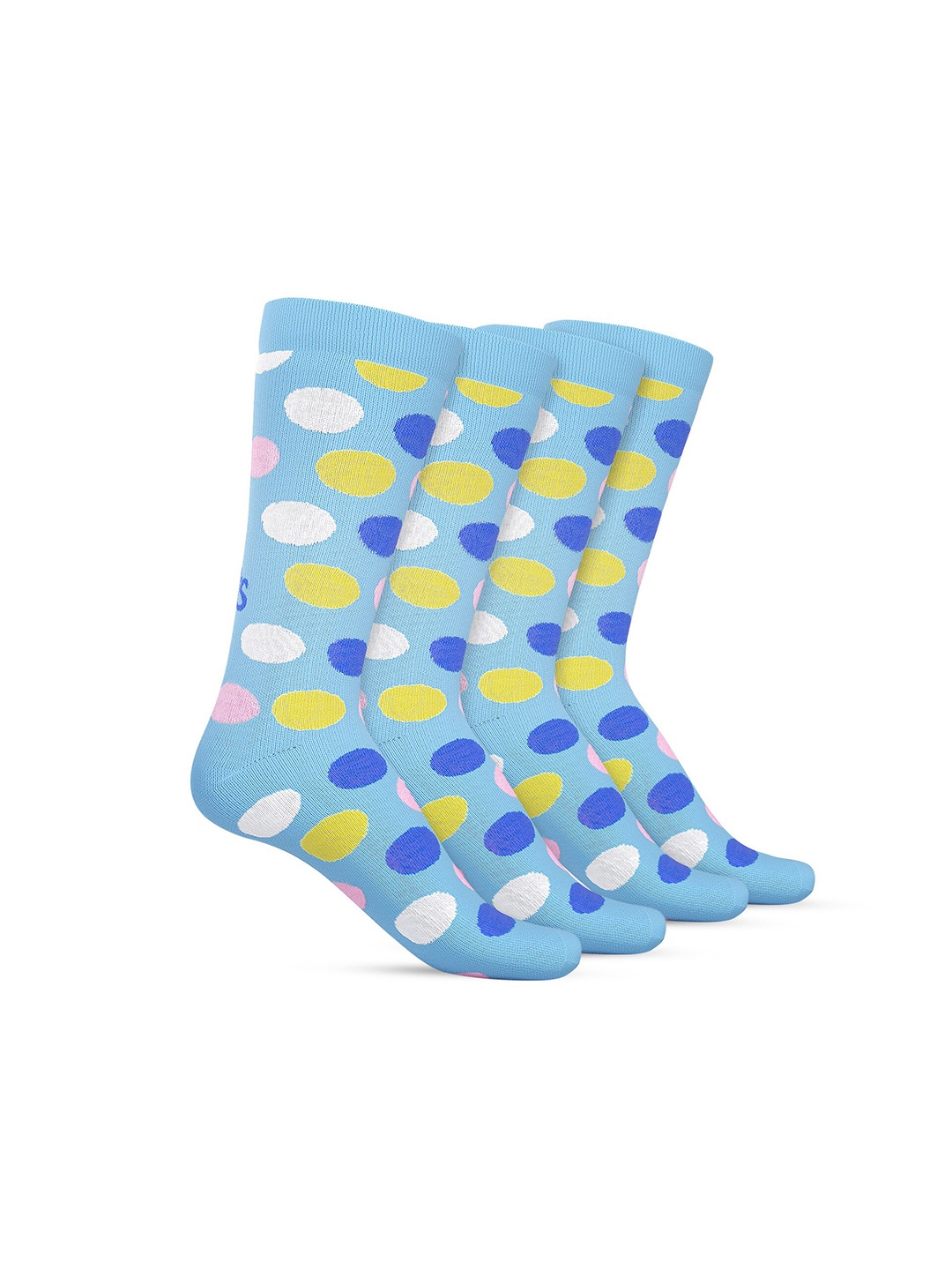

TalkingSox Pack Of 4 Patterned Calf Length Socks, Blue