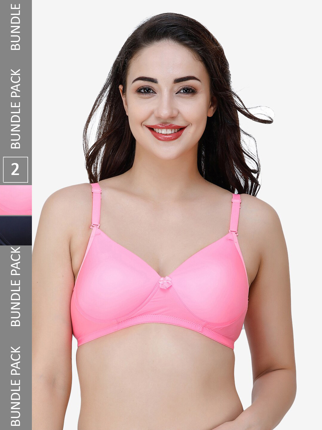 

College Girl Pink & Blue Bra Full Coverage Lightly Padded
