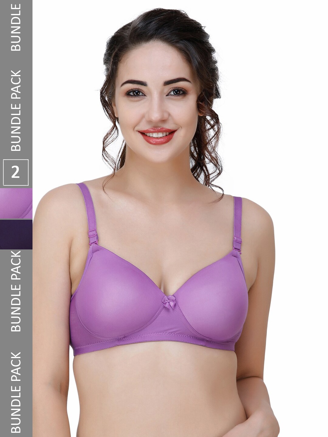 

College Girl Purple & Burgundy Bra Full Coverage Lightly Padded