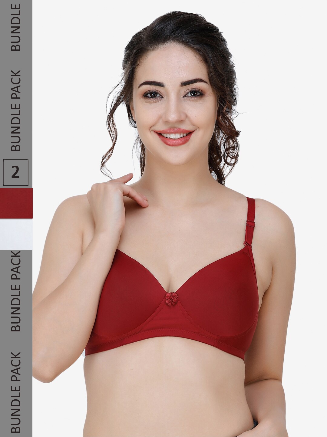 

College Girl Women Bra, Maroon