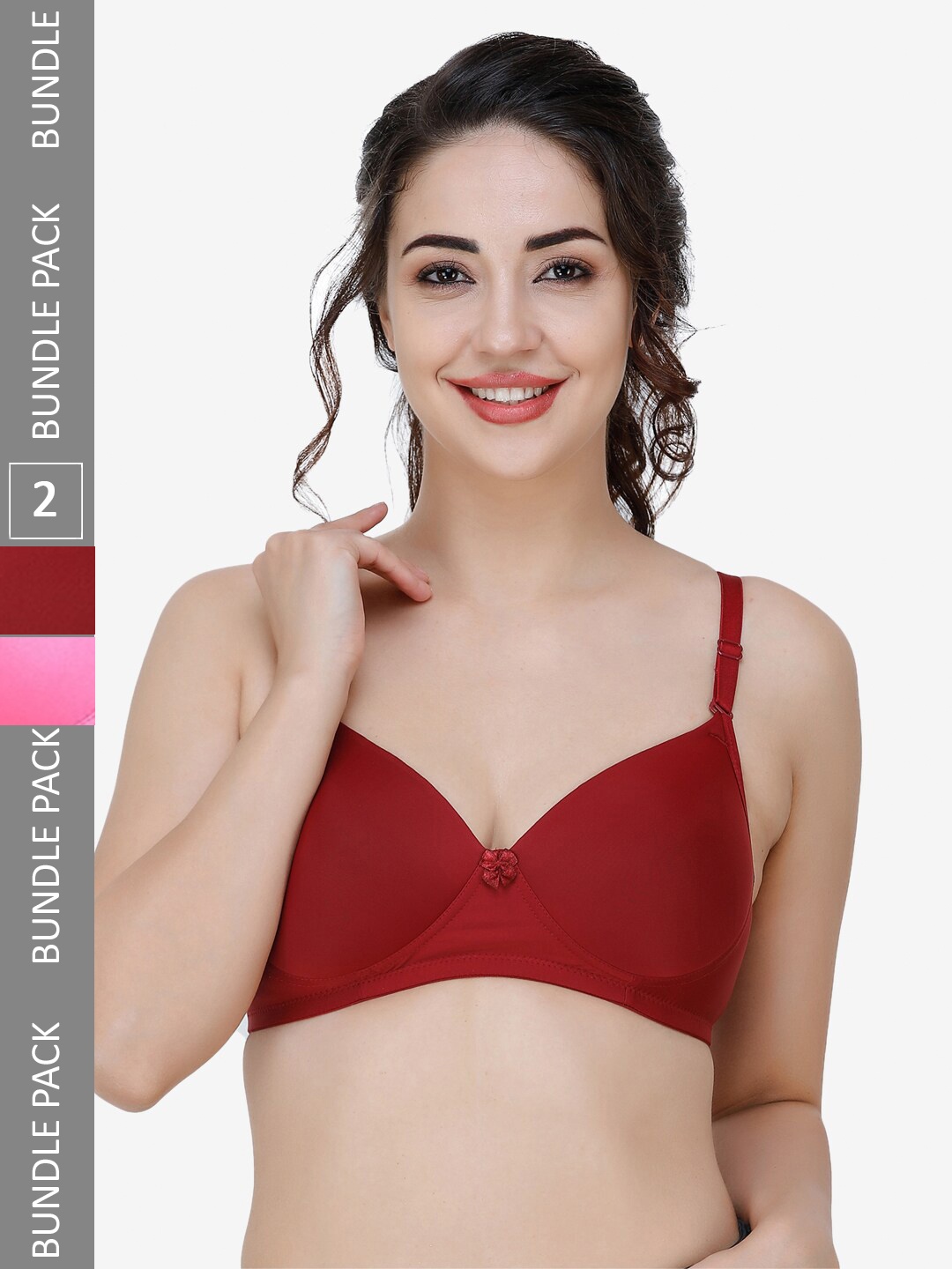 

College Girl Women Bra, Maroon