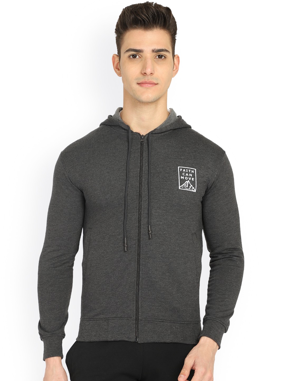 

DYCA Lightweight Hooded Cotton Open Front Jacket, Grey