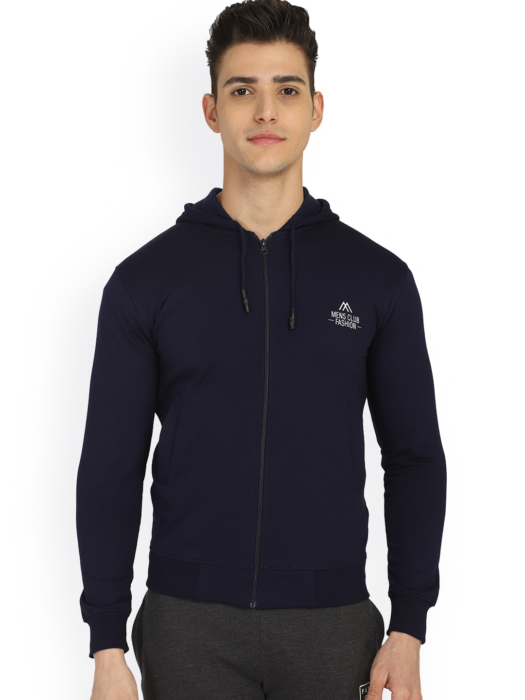 

DYCA Lightweight Hooded Cotton Open Front Jacket, Blue