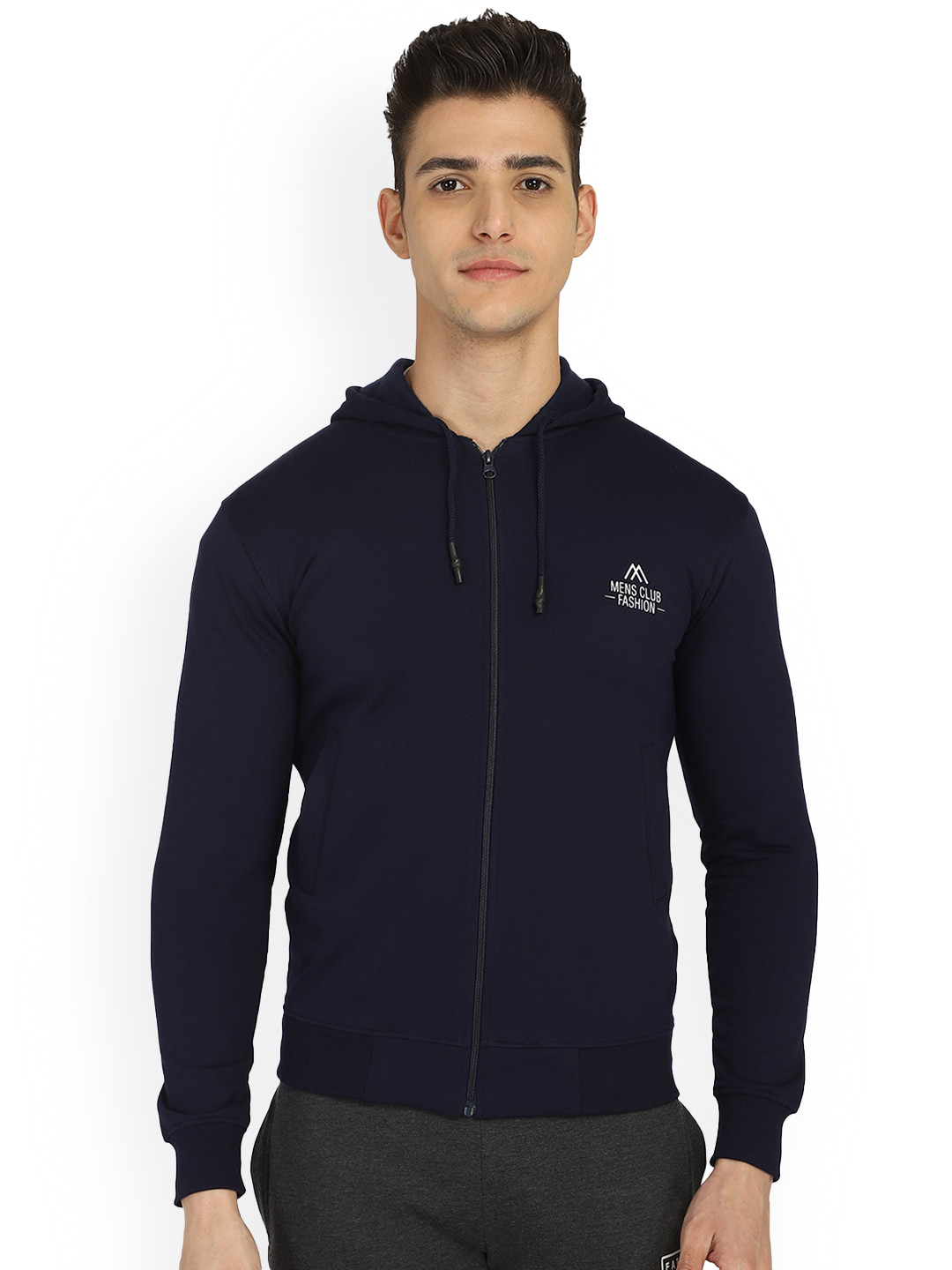 

DYCA Lightweight Hooded Cotton Open Front Jacket, Blue