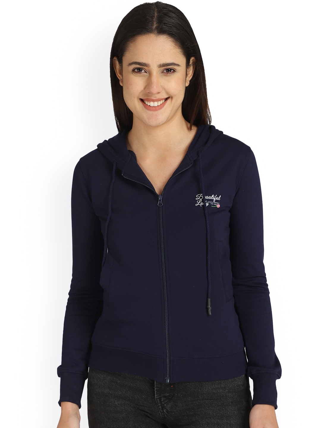 

DYCA Cotton Hooded Lightweight Sporty Jacket, Blue