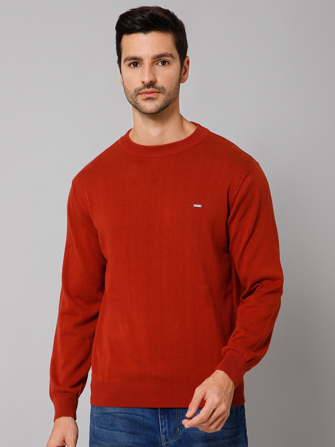 

Cantabil Cotton Knitted Pullover Sweaters, Red