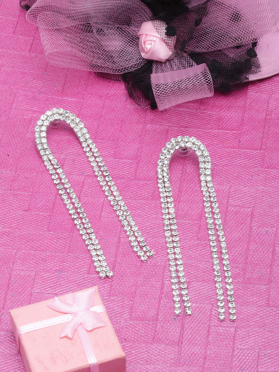 

Stylecast X KPOP Silver-Plated Contemporary Drop Earrings