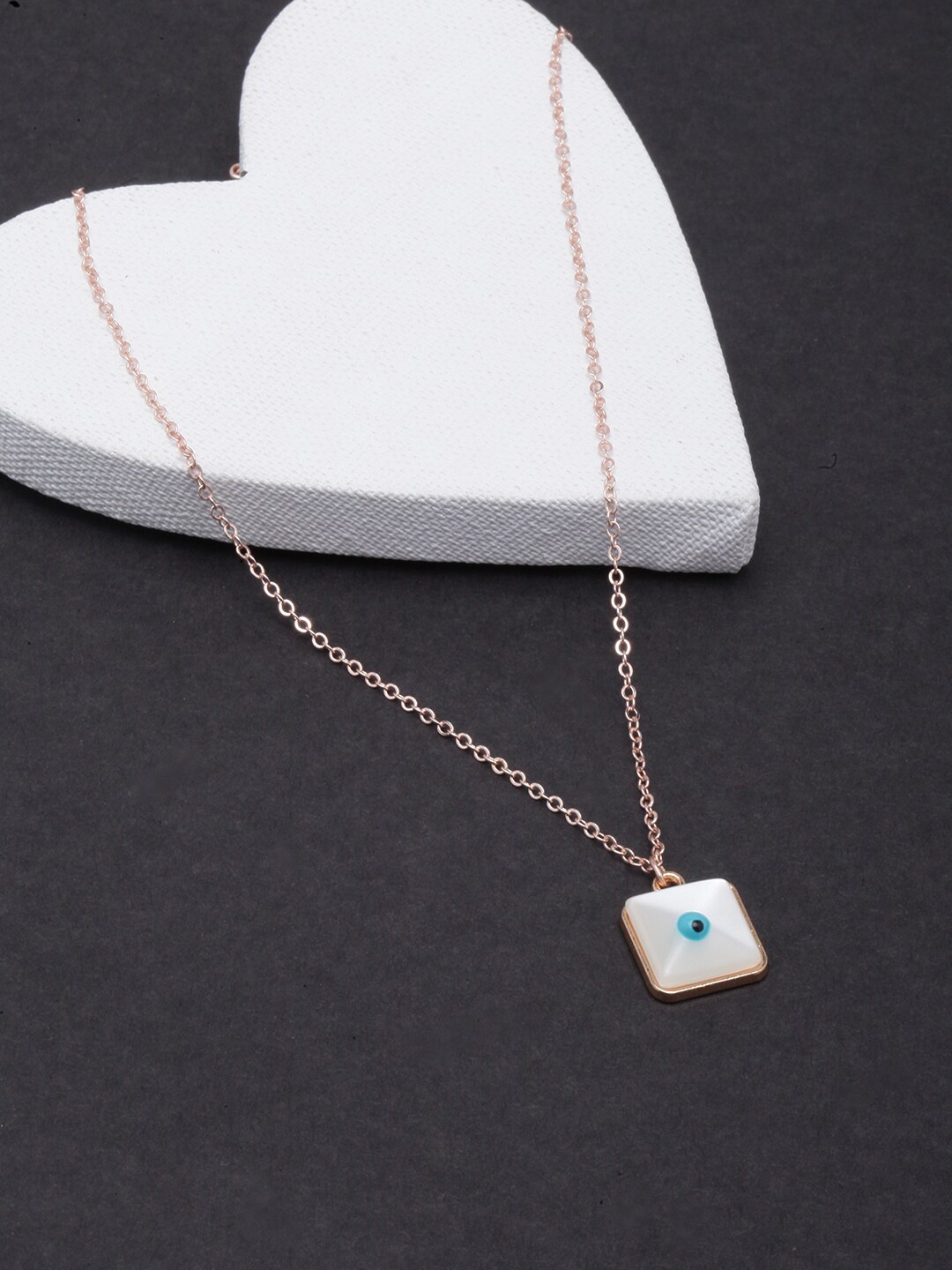 

Stylecast X KPOP Gold-Toned Gold-Plated Square Evil Eye Chain