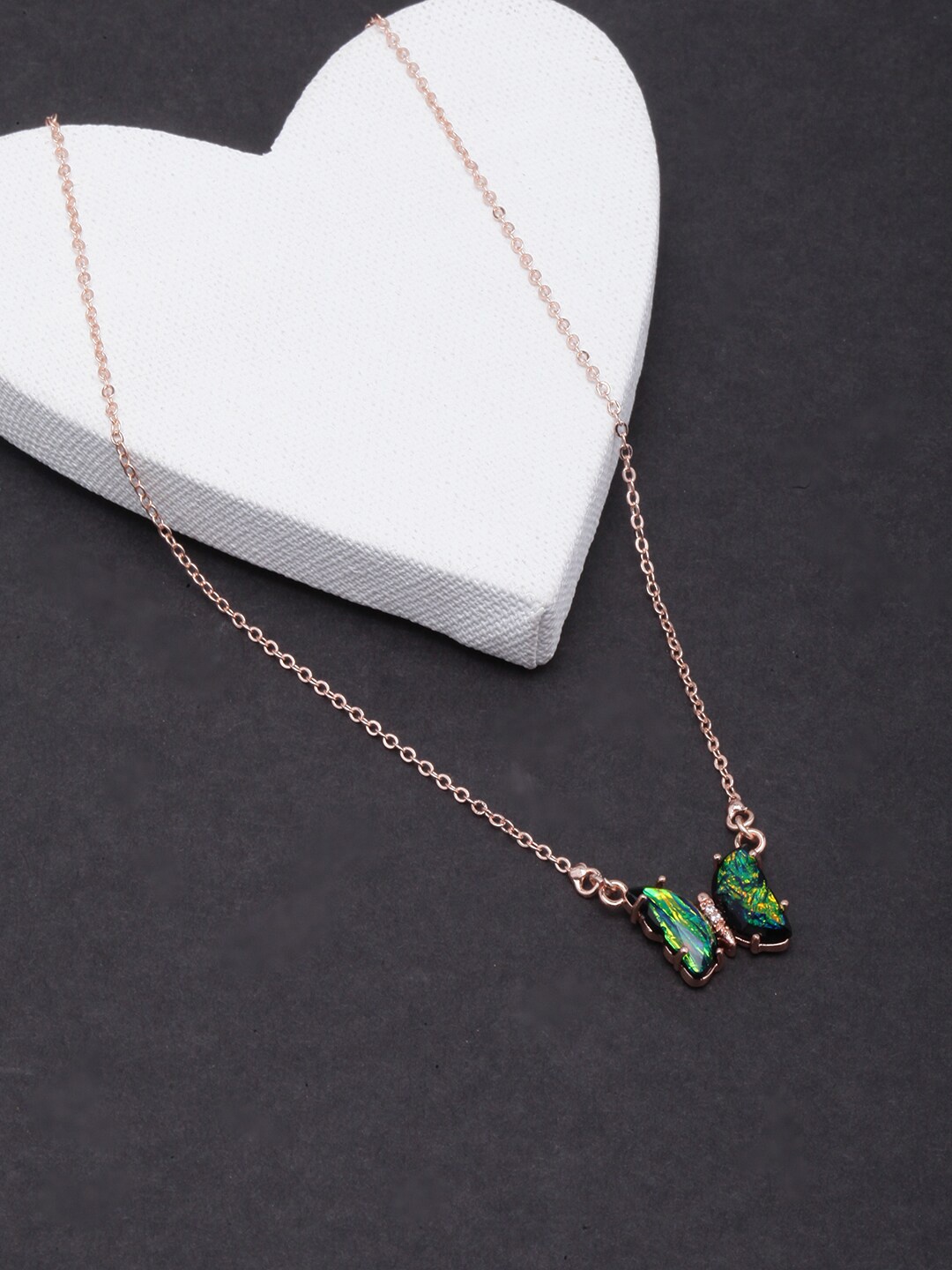 

Stylecast X KPOP Rose Gold-Toned Rose Gold-Plated Minimal Butterfly Chain