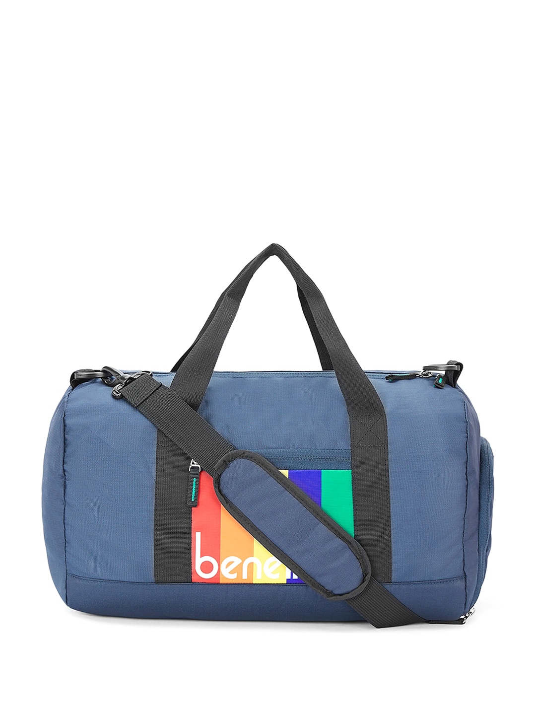 

United Colors of Benetton Printed Duffel Bag, Navy blue