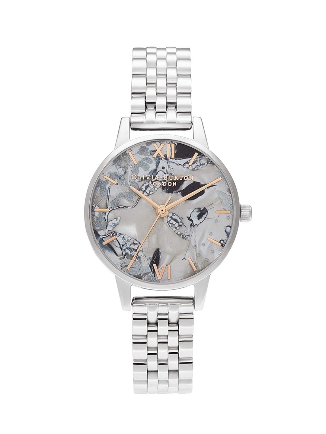 

Olivia Burton Women Brass Printed Dial & Reset Time Analogue Watch OB16VM38, White