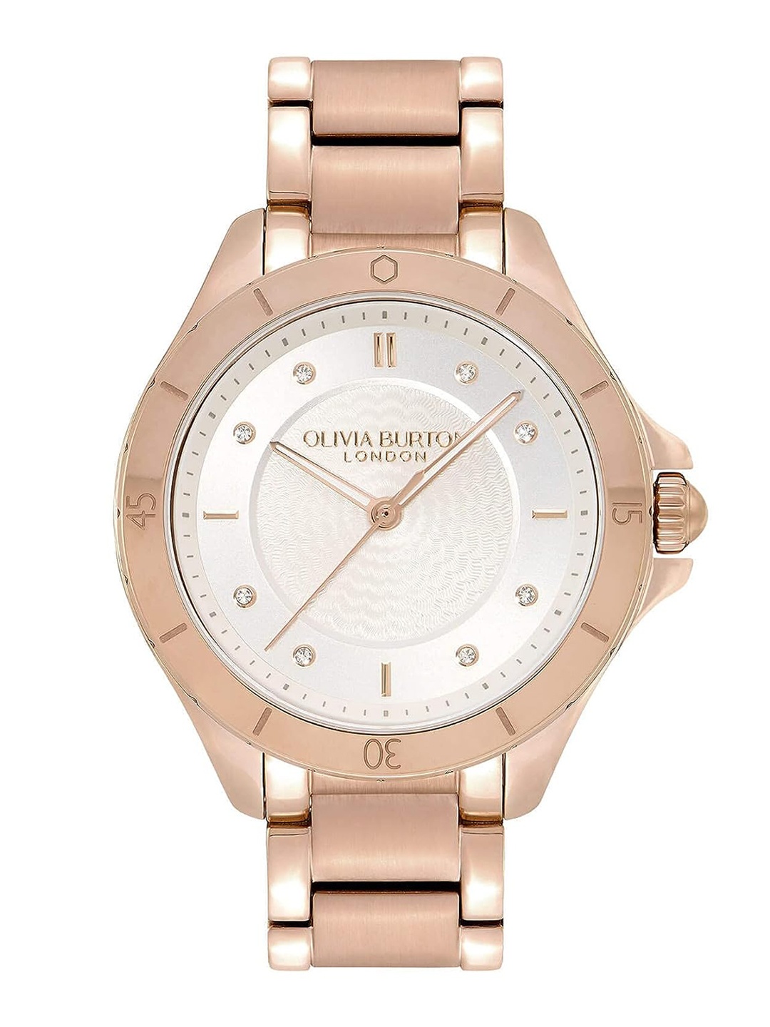 

Olivia Burton Women Embellished Dial & Stainless Steel Straps Analogue Watch 024000041, White