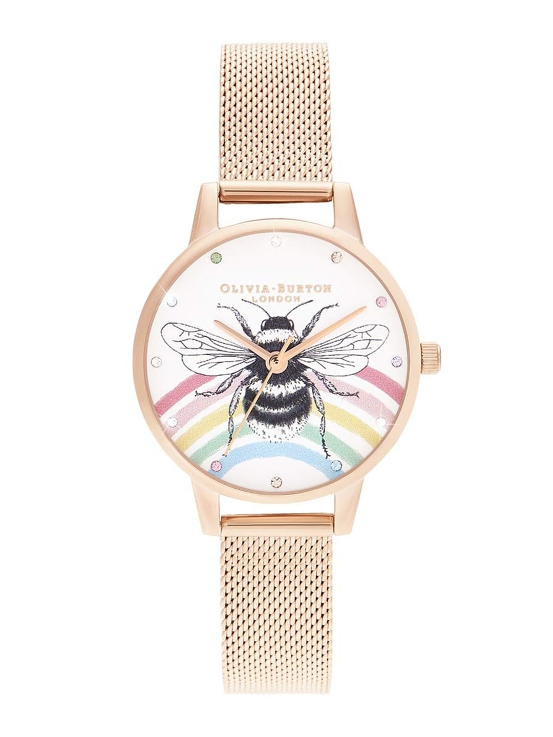 

Olivia Burton Women Illustrated Animal Textured Dial Analogue Watch OB16WL90, White