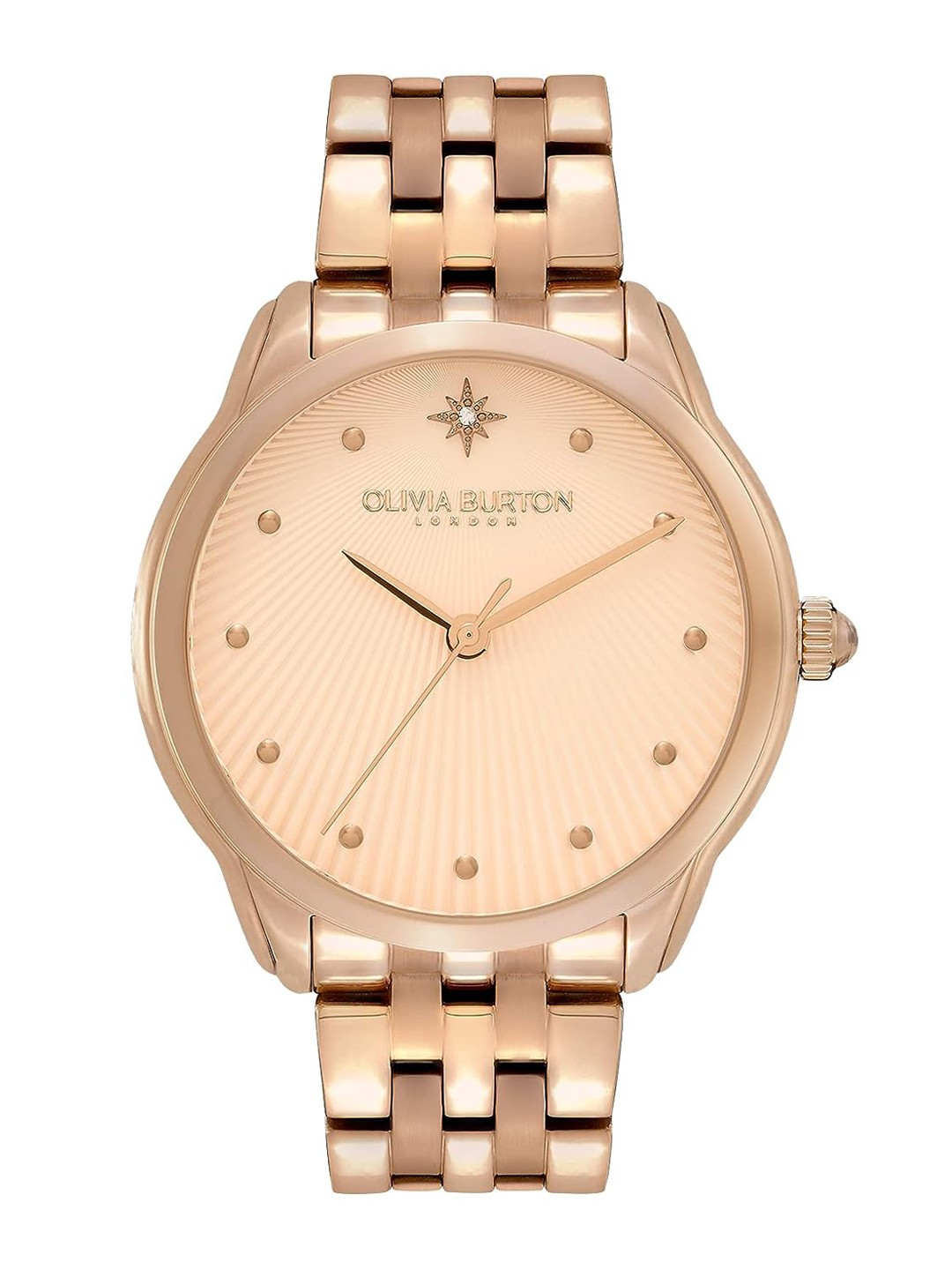 

Olivia Burton Women Embellished Dial & Stainless Steel Straps Watch 024000051, Gold