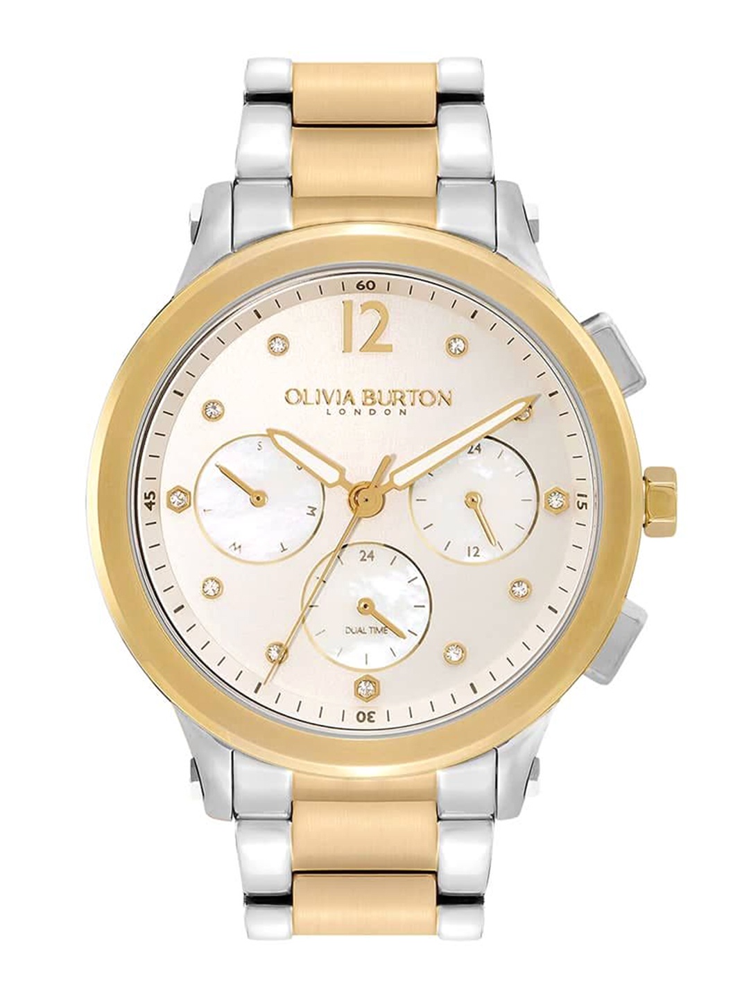 

Olivia Burton Women Embellished Dial Analogue Multi Function Watch 024000053, White