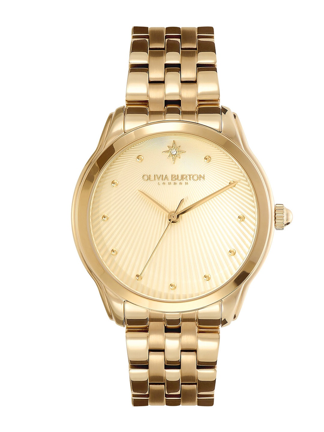 

Olivia Burton Women Embellished Dial Stainless Steel Straps Analogue Watch 024000048, Gold