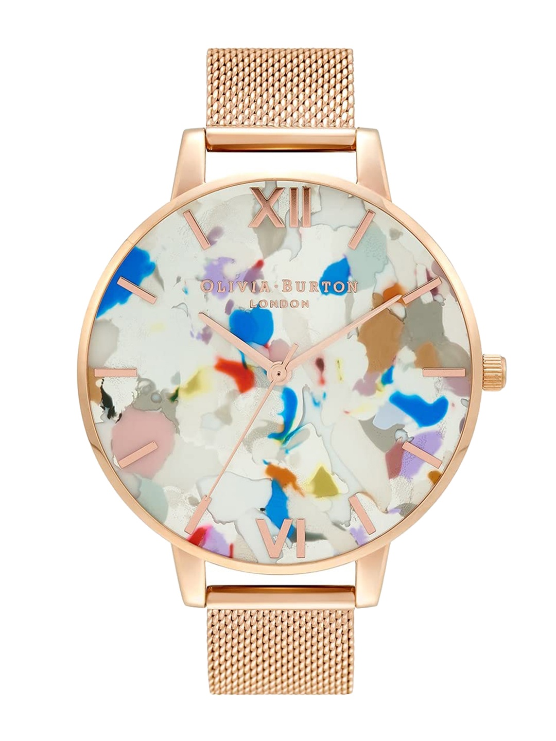 

Olivia Burton Women Pop Art Printed Dial Analogue Watch, Silver