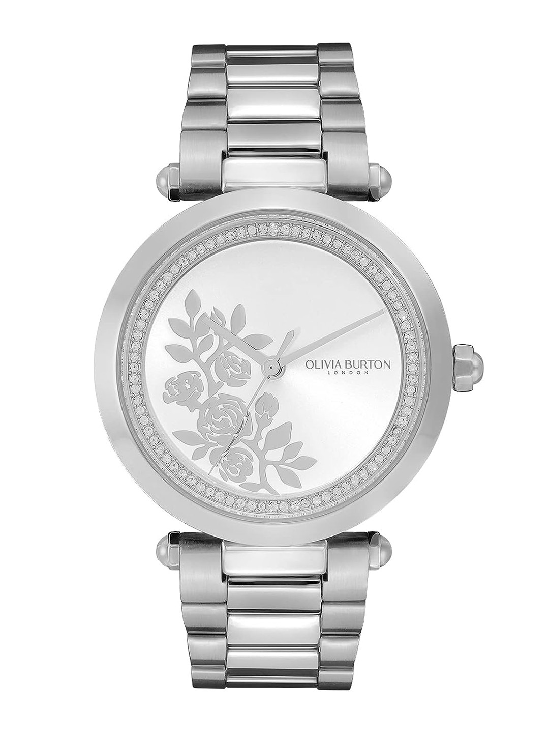 

Olivia Burton Brass Printed Dial & Stainless Steel Straps Analogue Watch 024000042, White