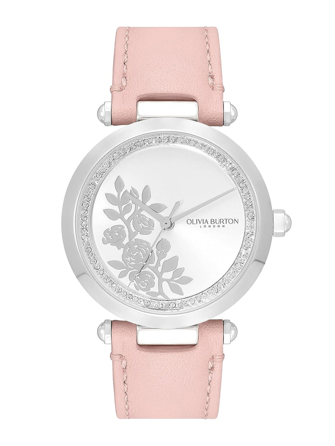 

Olivia Burton Women Brass Printed Dial & Leather Straps Analogue Watch 024000046, White
