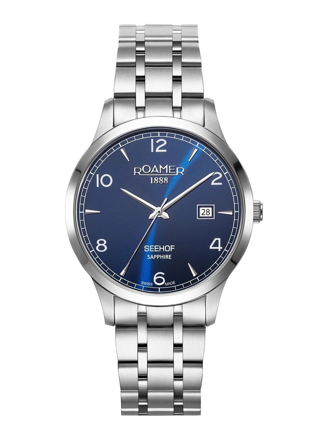 

ROAMER Men Stainless Steel Bracelet Style Straps Analogue Watch 509833 41, Blue