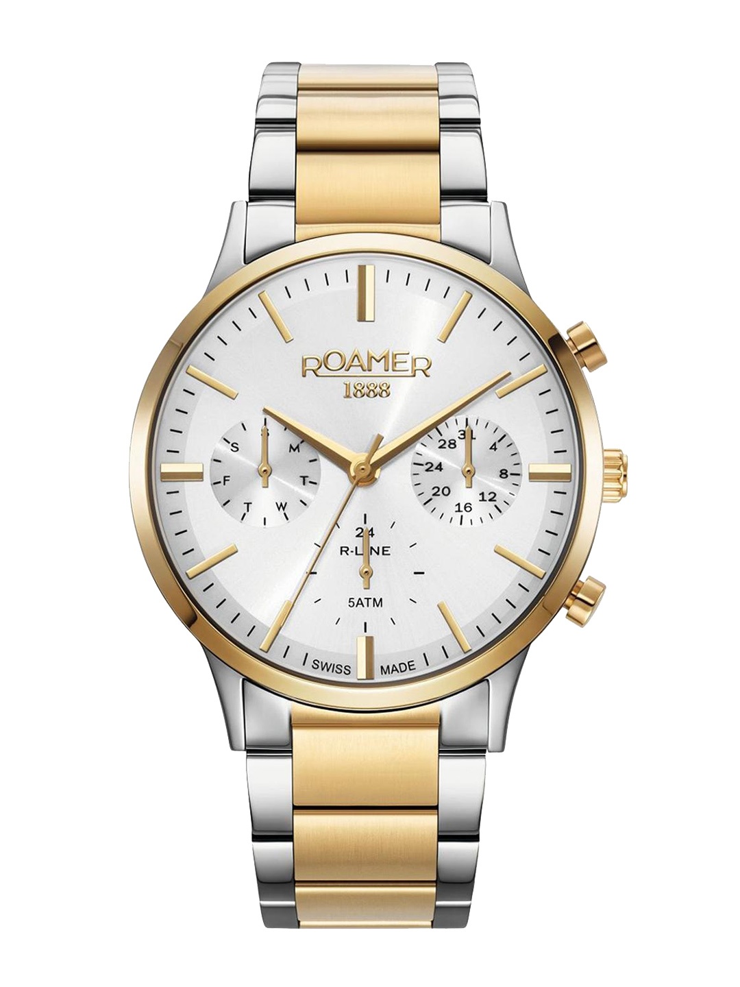 

ROAMER Men Stainless Steel Bracelet Style Straps Analogue Watch 718982 48 15 70, Silver