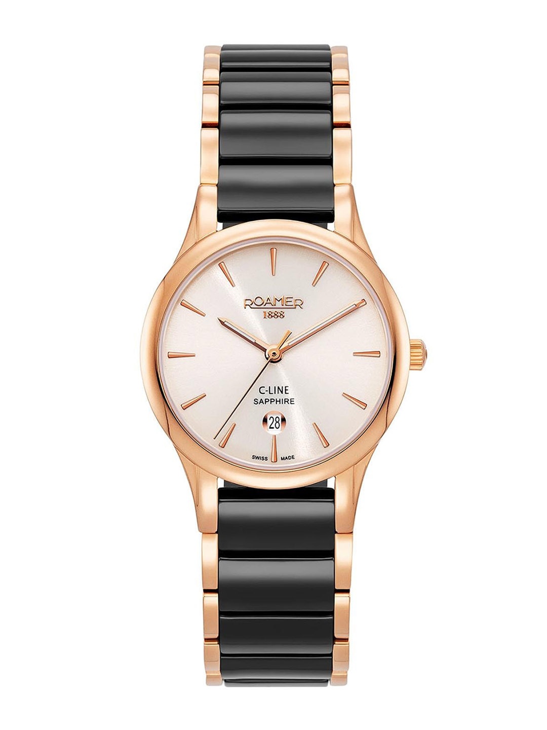 

ROAMER Women Stainless Steel Bracelet Style Straps Analogue Watch 658844 49 35, Beige