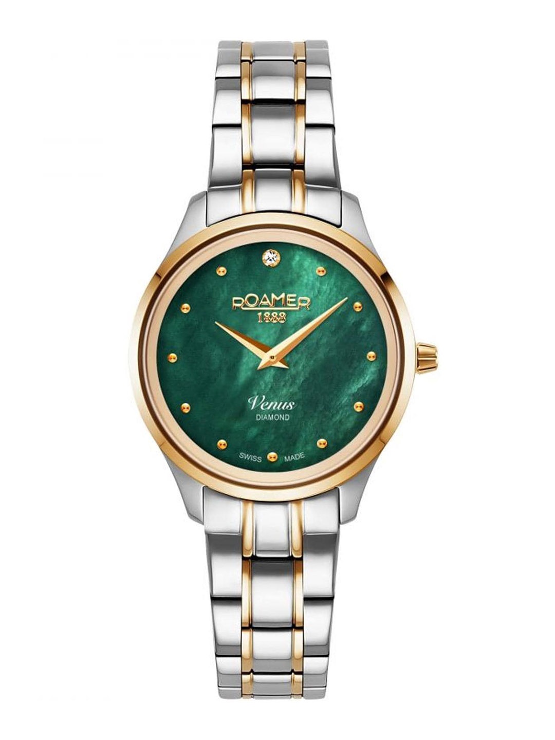 

ROAMER Women Embellished Bracelet Style Straps Analogue Watch 601857 47 59 20, Green