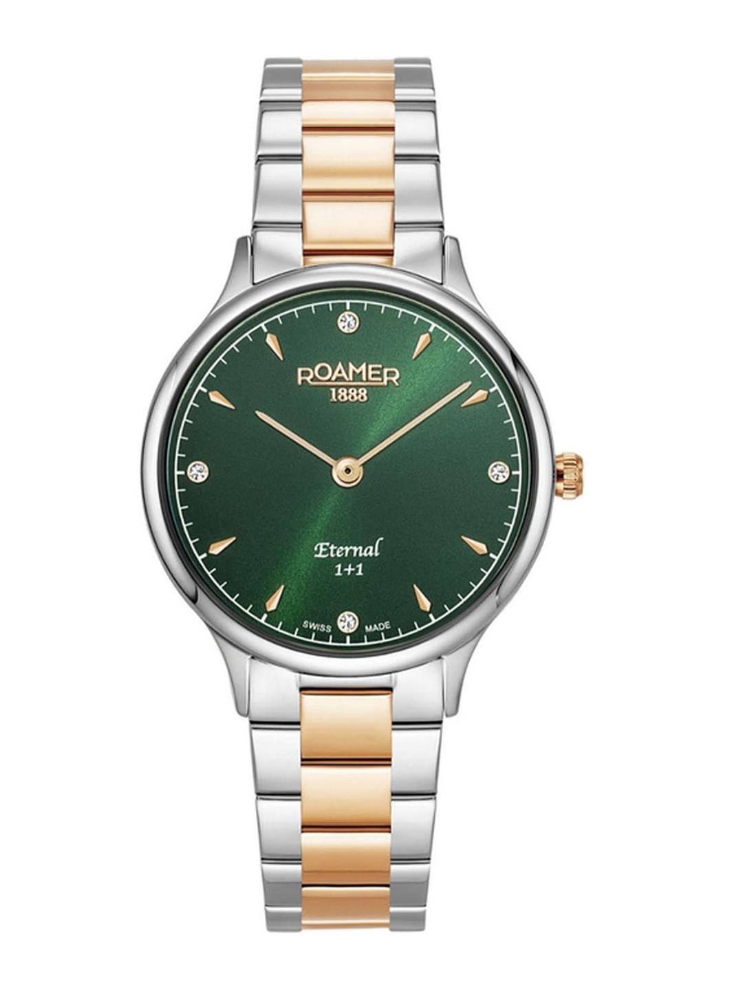 

ROAMER Women Dial & Stainless Steel Straps Reset Time Analogue Watch 863857 49 75 50, Green