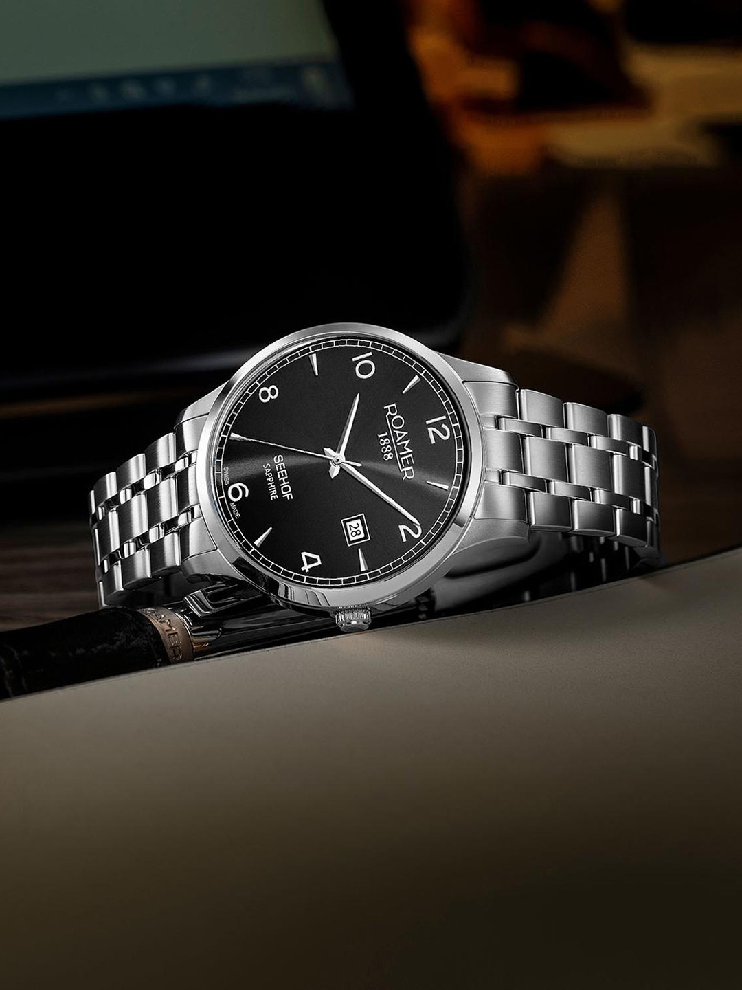 

ROAMER Men Stainless Steel Bracelet Style Straps Analogue Watch 509833 41 54 20, Silver
