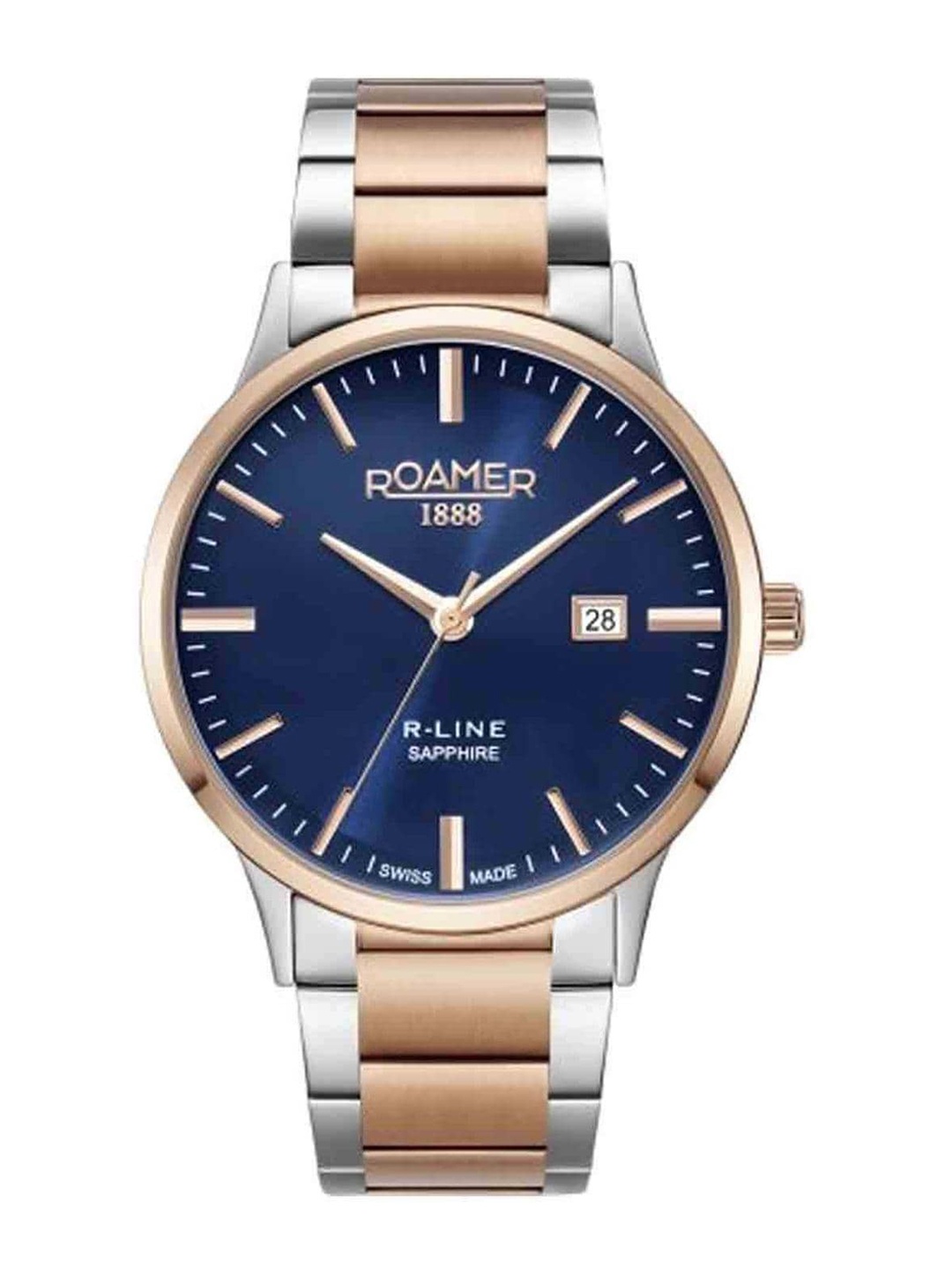 

ROAMER Men Stainless Steel Bracelet Style Straps Analogue Watch 718833 47 45 70, Silver