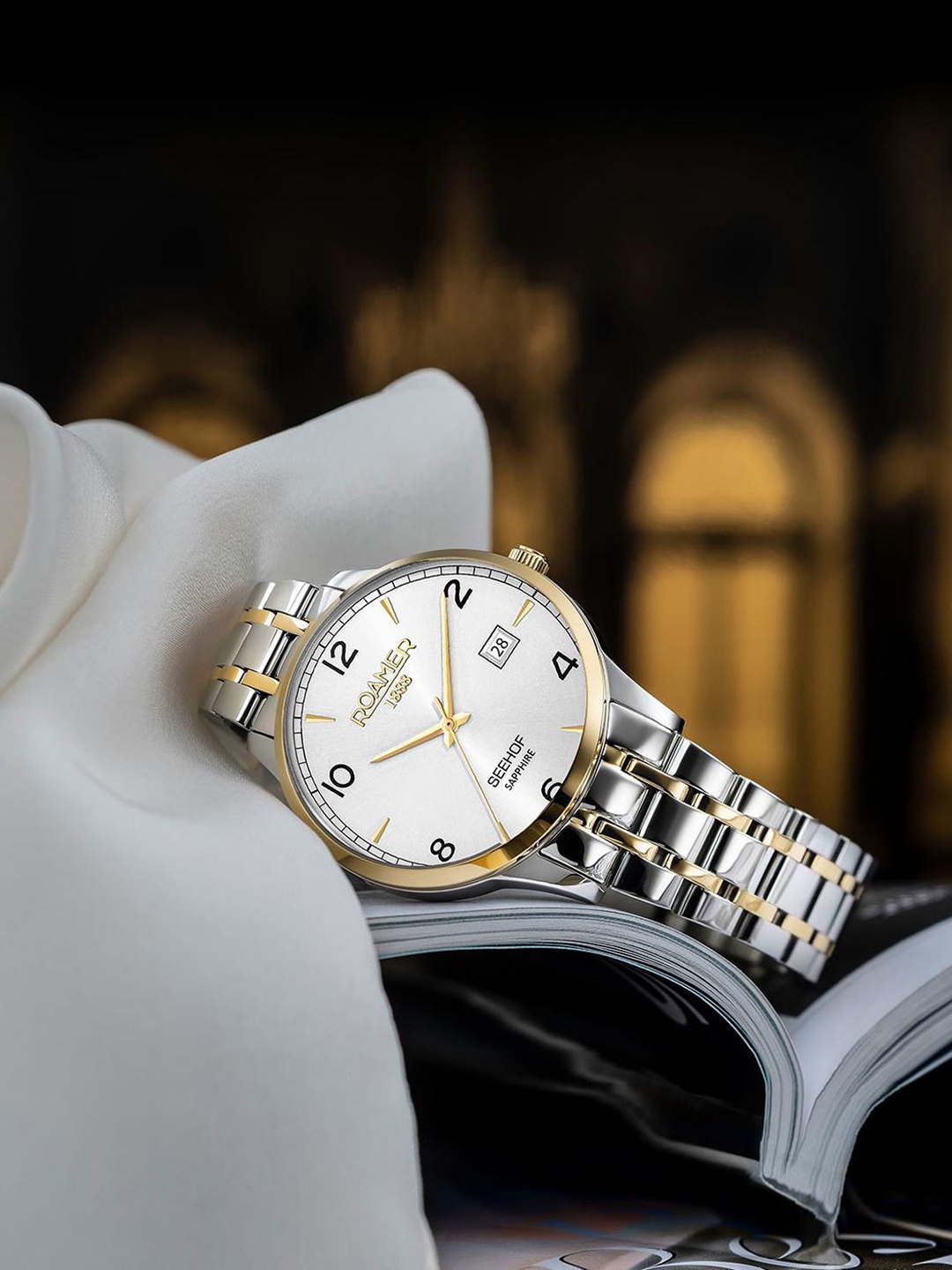 

ROAMER Men Stainless Steel Bracelet Style Straps Reset Time Analogue Watch 509833 47, Silver