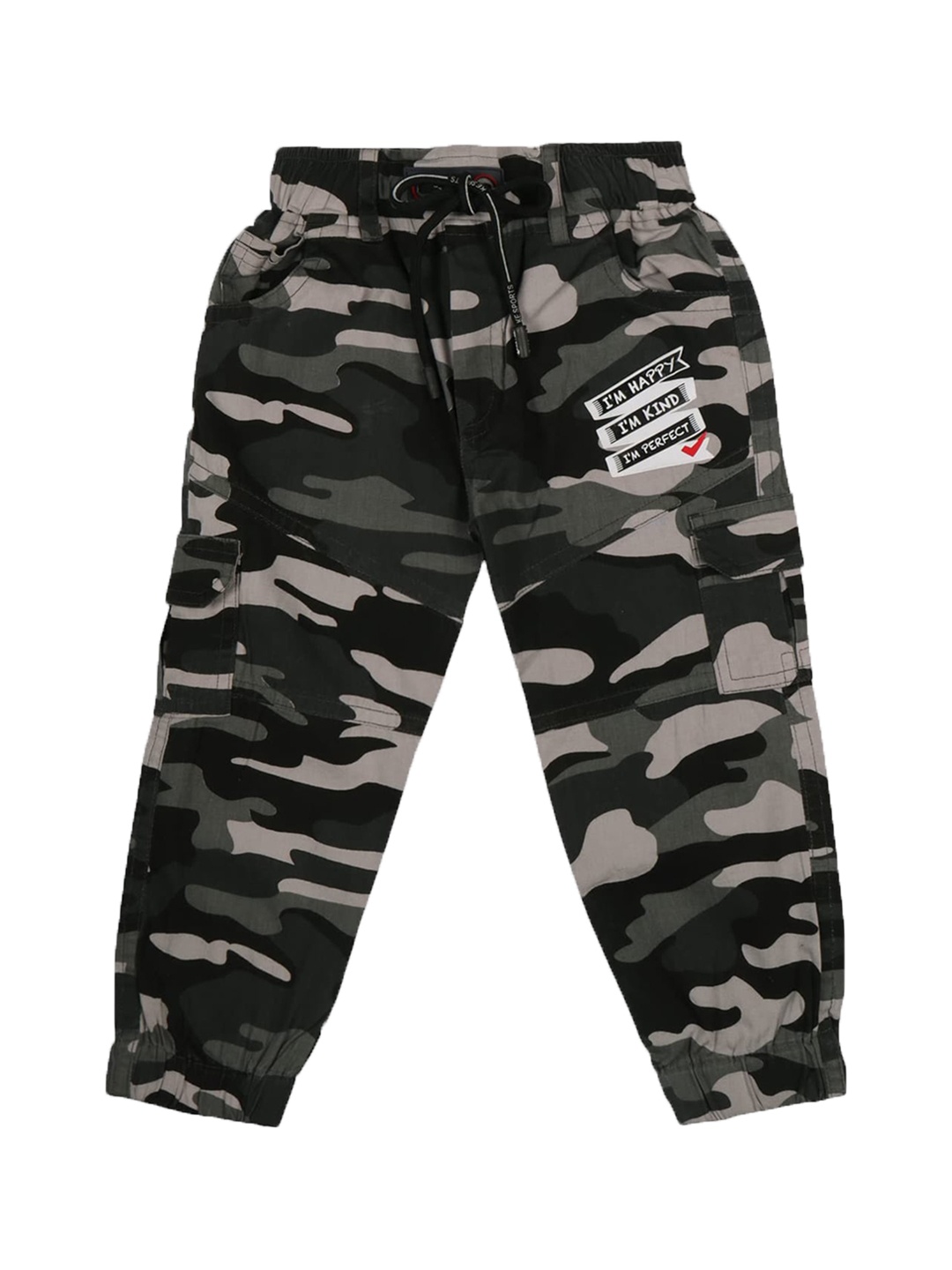 

Wish Karo Boys Grey Classic Low Distress Printed Jeans