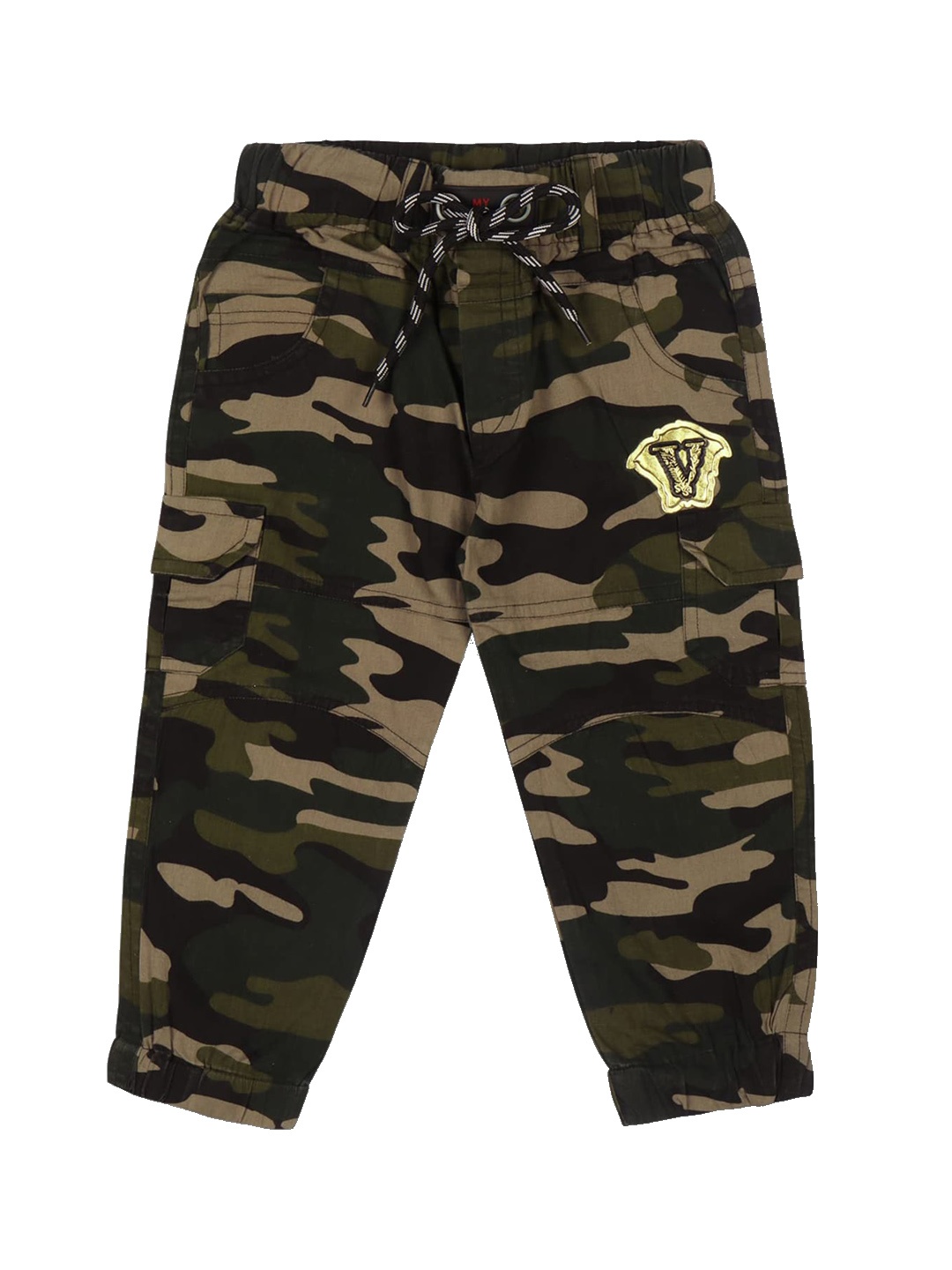

Wish Karo Boys Classic Camouflage Printed Clean Look Cotton Jeans, Green