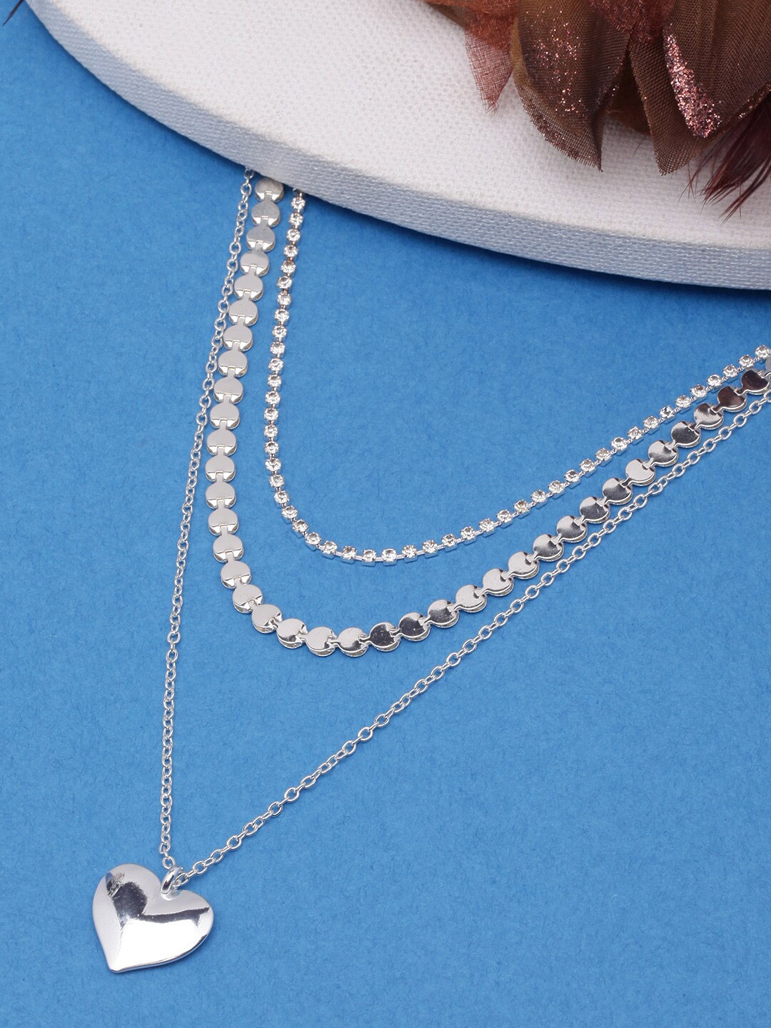 

Stylecast X KPOP Silver-Plated CZ Studded Layered Necklace