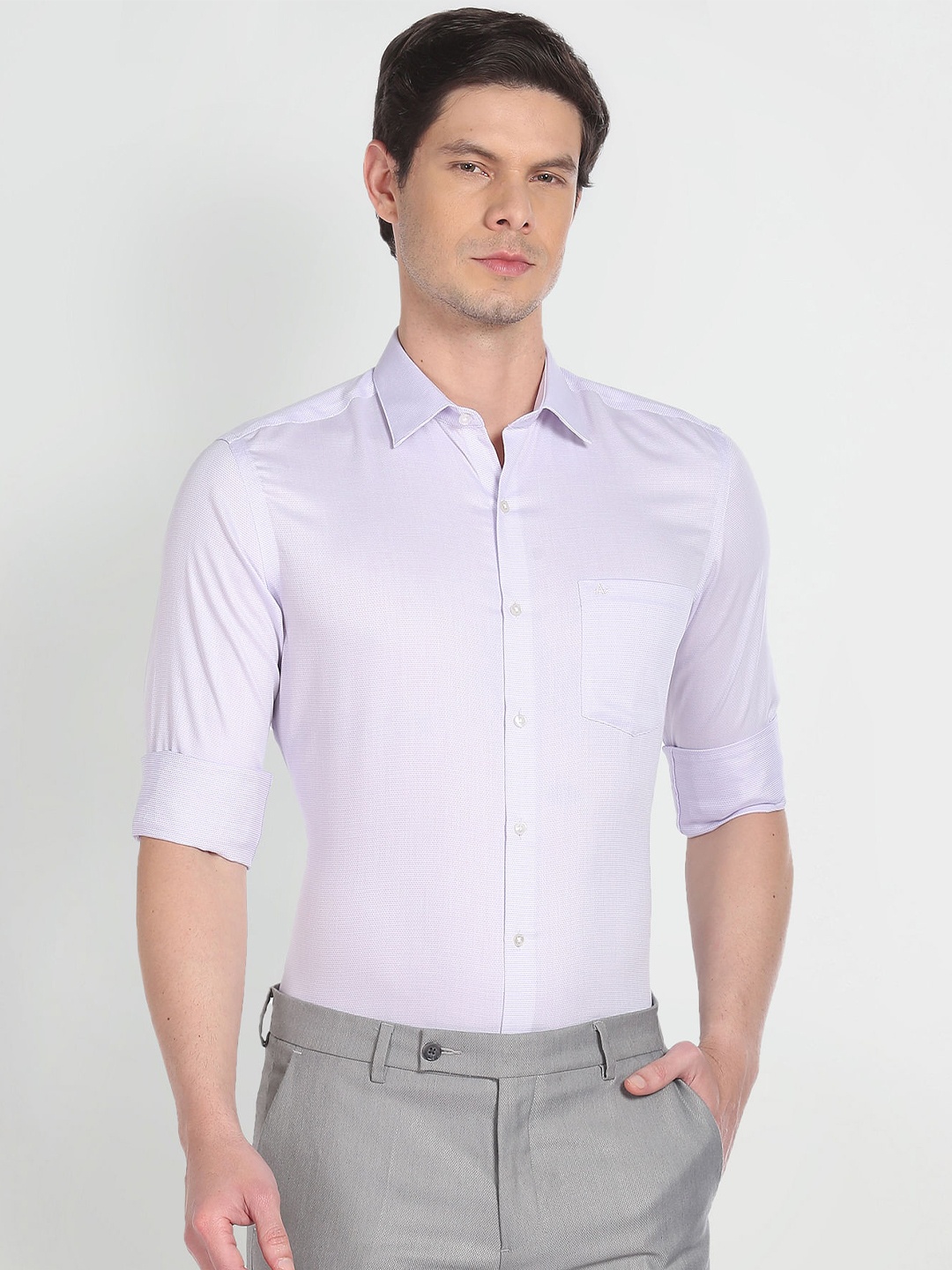 

Arrow Slim Fit Cotton Formal Shirt, Purple