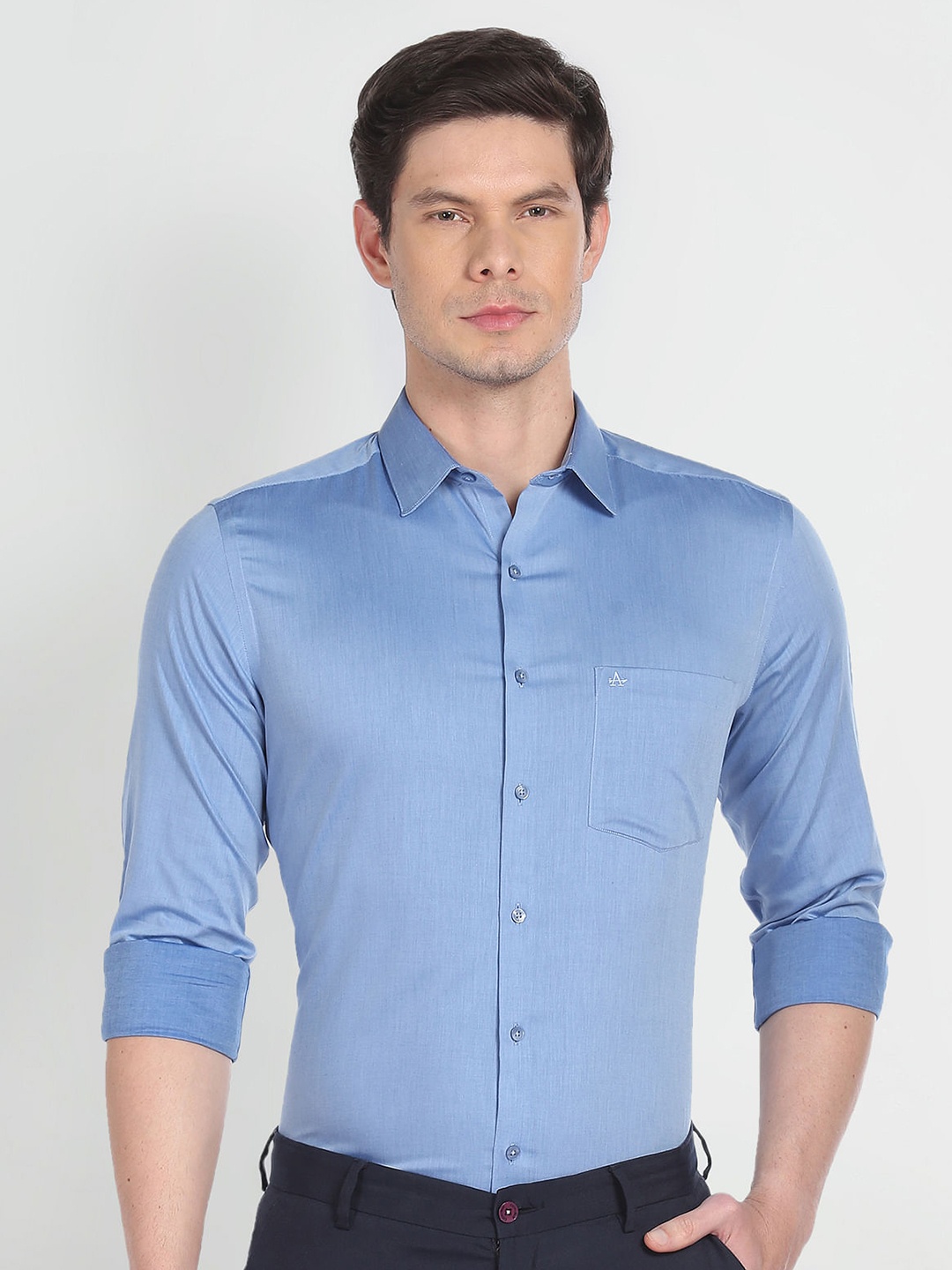 

Arrow Men Blue Opaque Formal Shirt