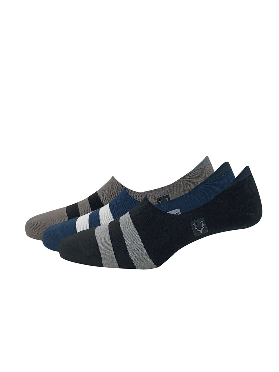 

Allen Solly Men Pack Of 3 Striped Shoe Liner Socks, Grey