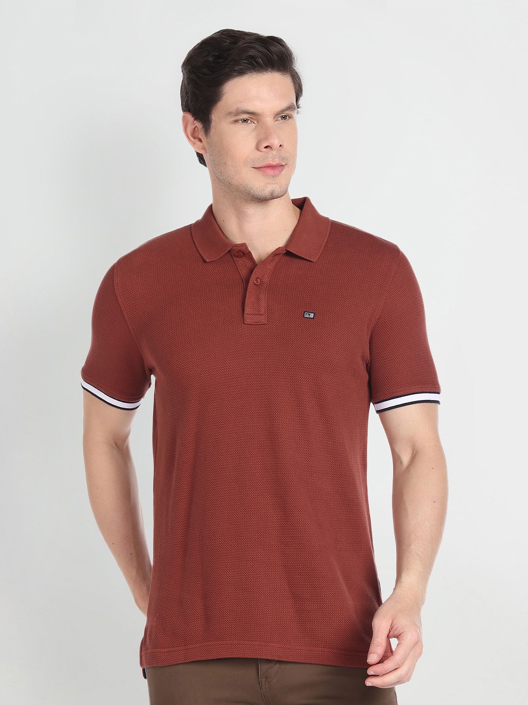 

Arrow Sport Polo Collar Pure Cotton T-shirt, Red