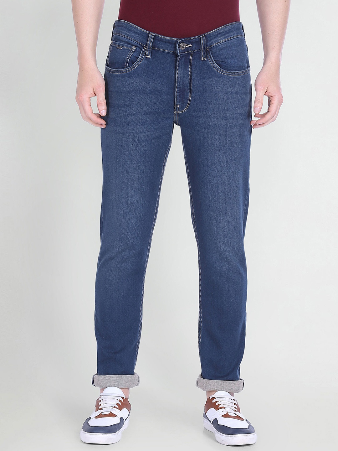 

Arrow Sport Men Washed Clean Look Slim Fit Jeans, Blue
