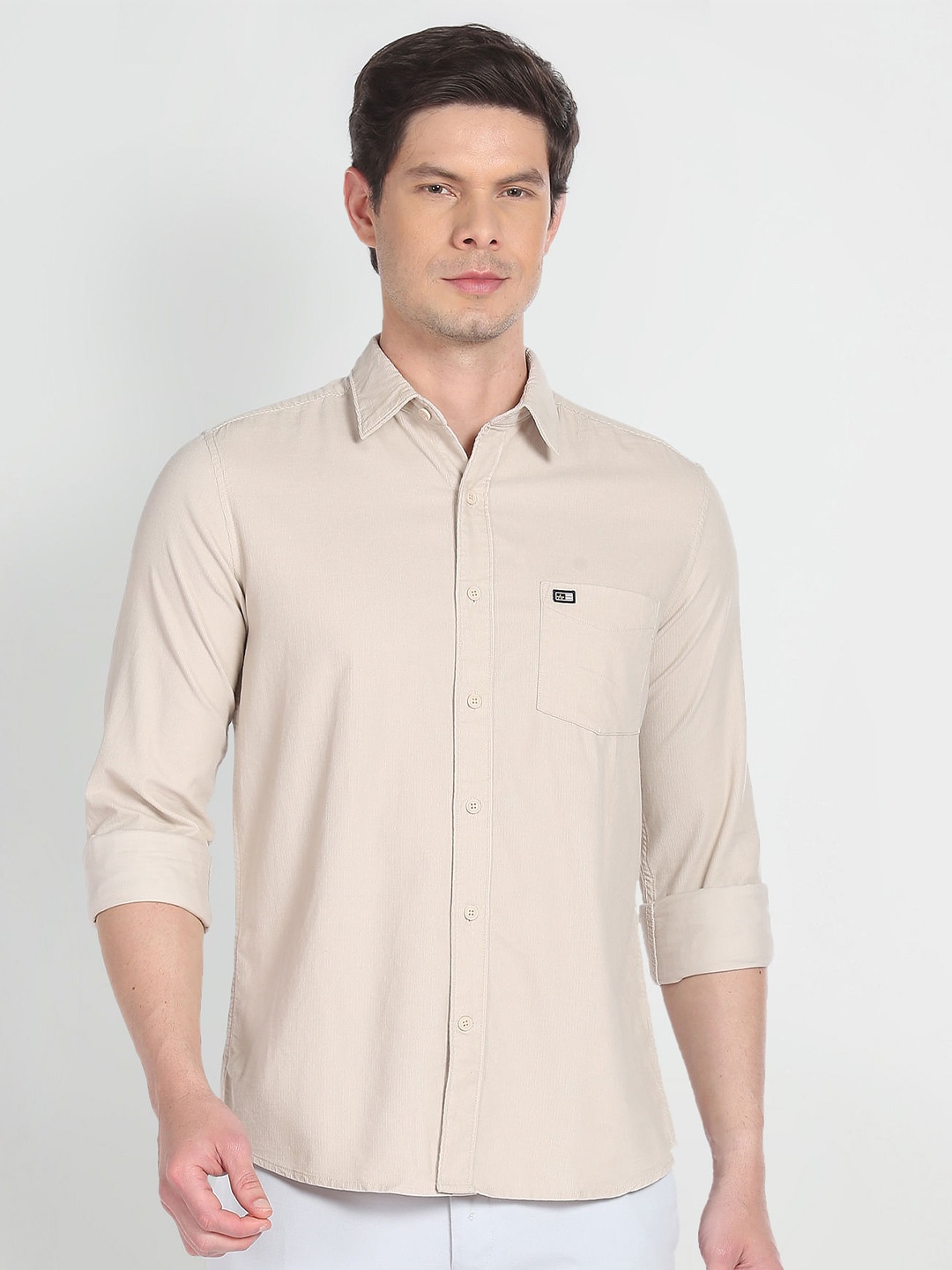 

Arrow Sport Slim Fit Opaque Casual Shirt, Beige