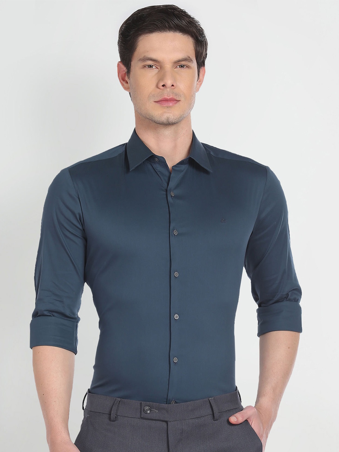 

Arrow New York Slim Fit Twill Formal Shirt, Blue