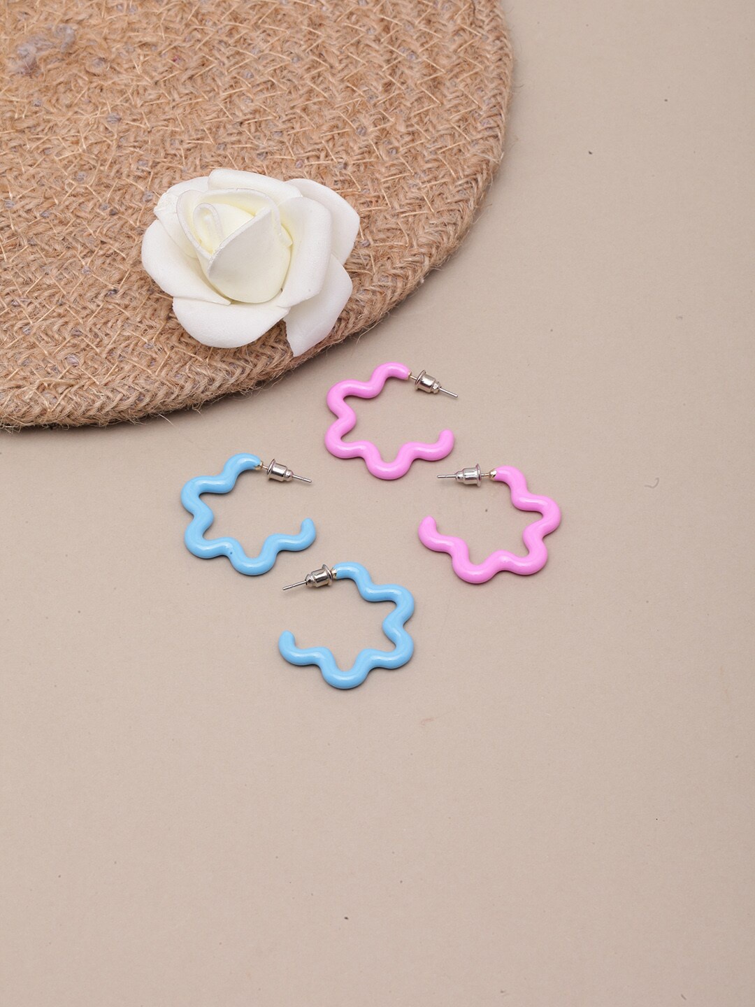 

Stylecast X KPOP Set Of 2 Silver-Plated Contemporary Drop Earrings