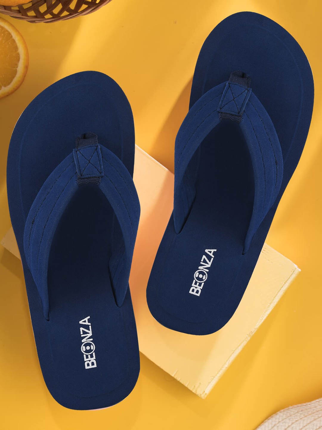 

BEONZA Women Doctor Ortho Thong Flip-Flops, Navy blue