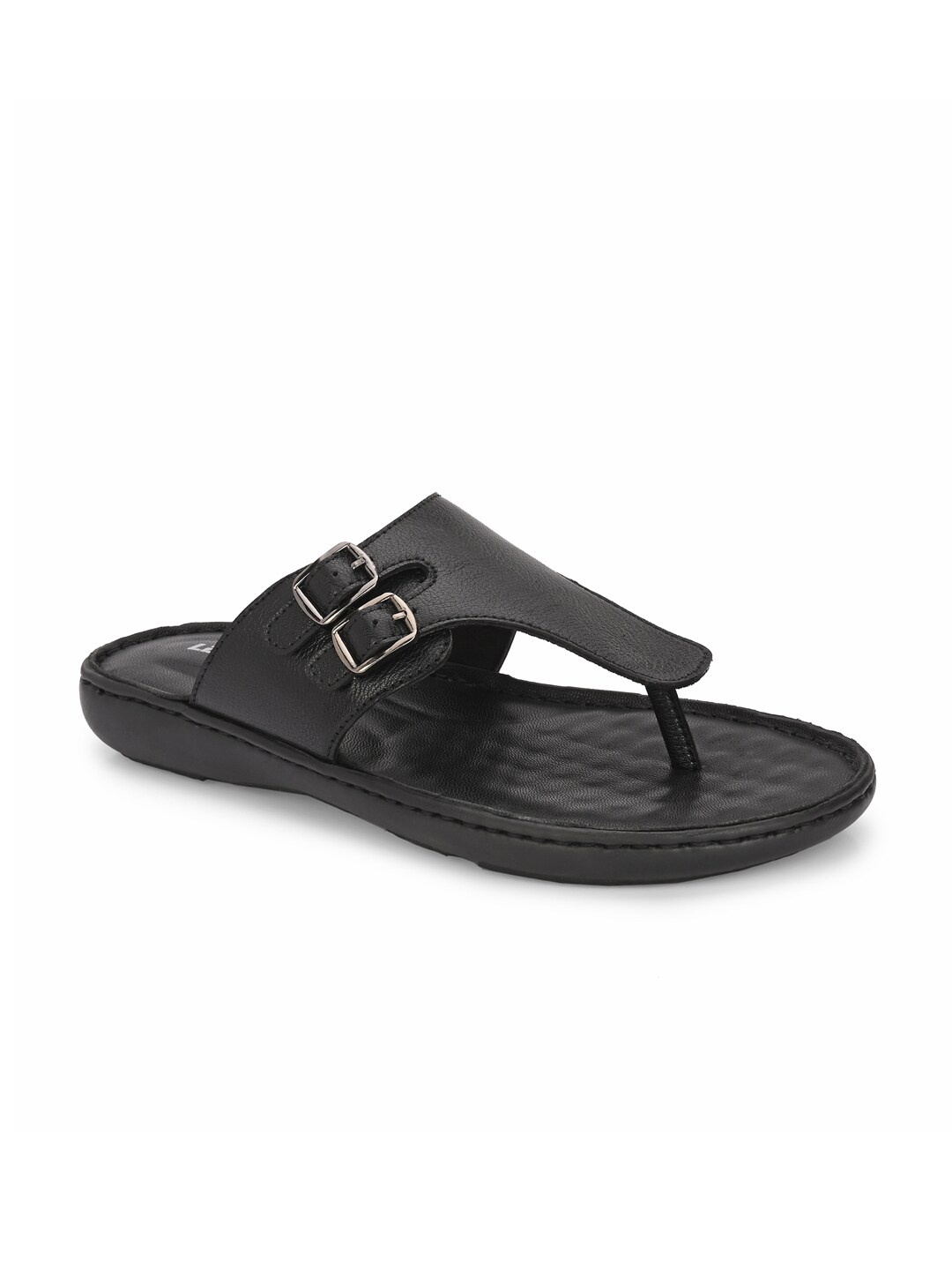 

LEFORE Men Flip Flops, Black