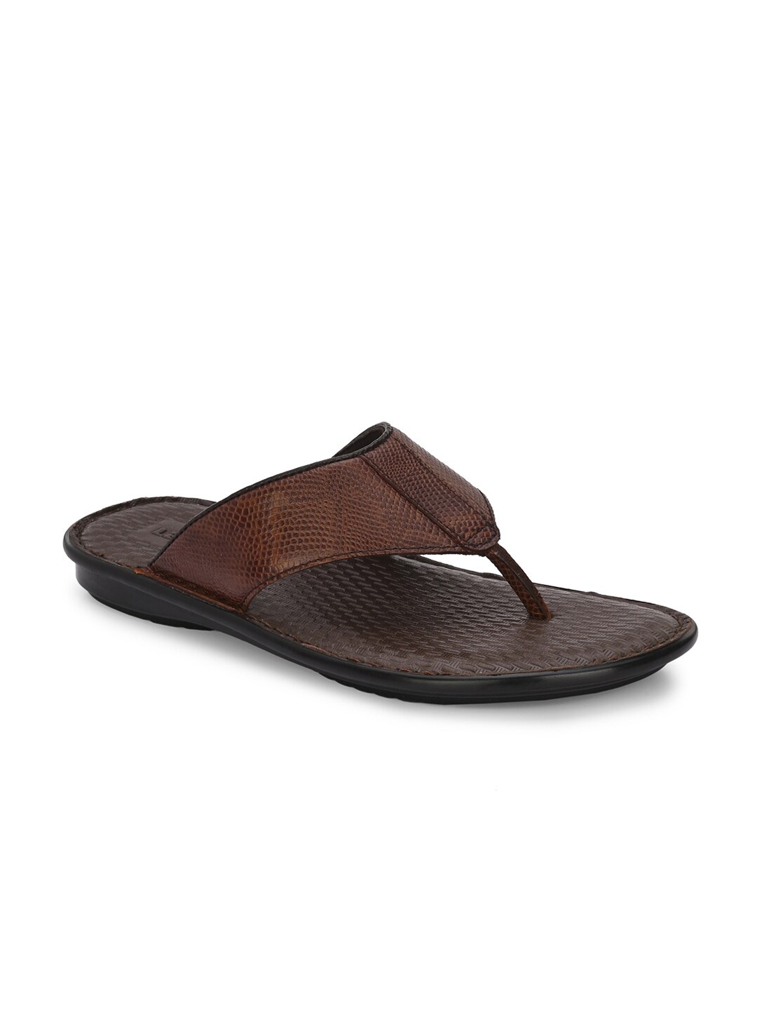 

LEFORE Men Thong Flip-Flops, Brown