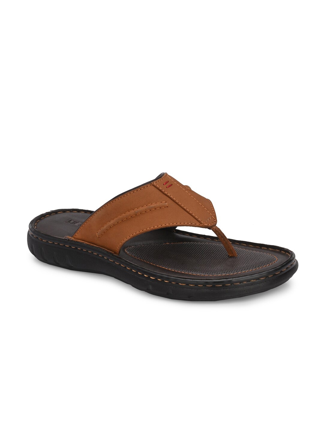 

LEFORE Men Thong Flip-Flops, Tan