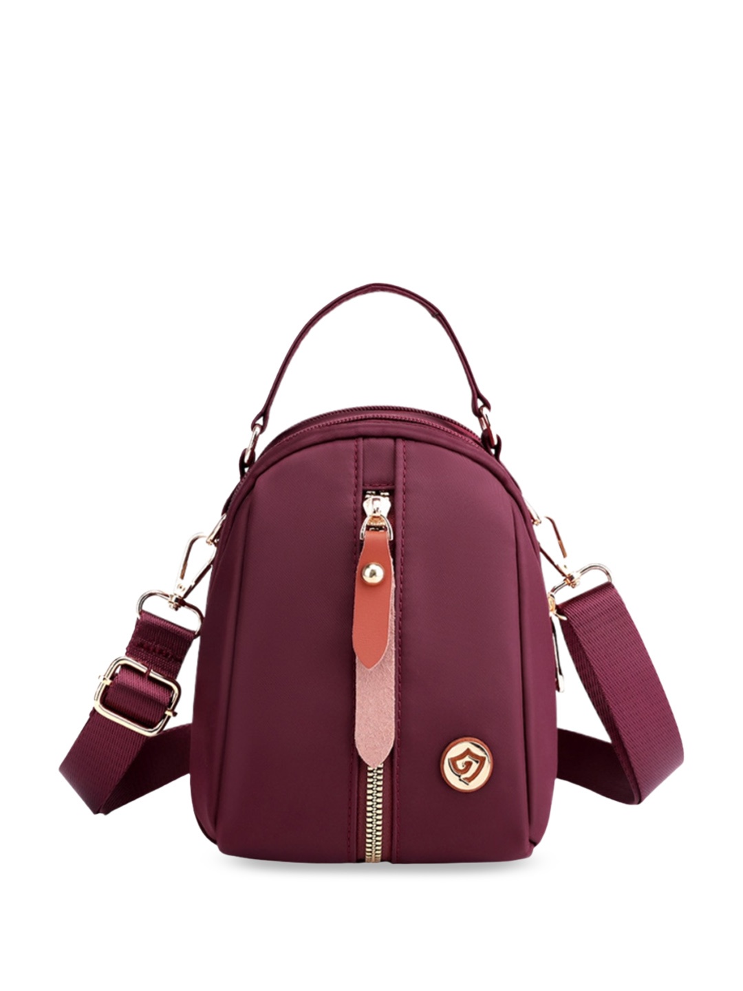 

Diva Dale Detachable Sling Strap PU Swagger Sling Bag with Tasselled, Maroon