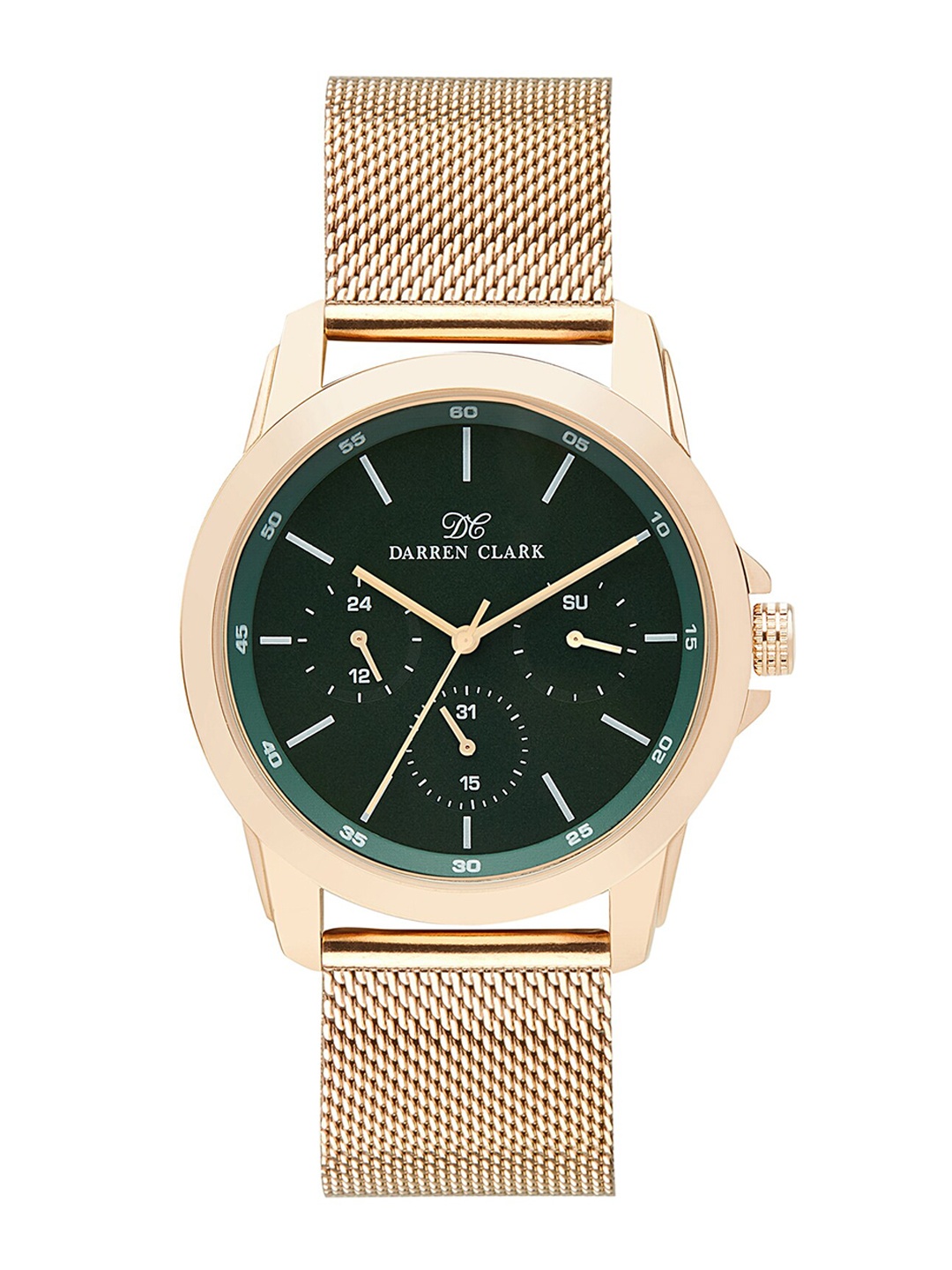 

DARREN CLARK Men Bracelet Style Straps Analogue Automatic Motion Powered Watch, Green
