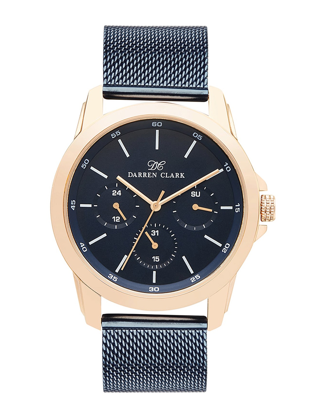 

DARREN CLARK Men Bracelet Style Straps Analogue Watch 1007G-E0305, Navy blue