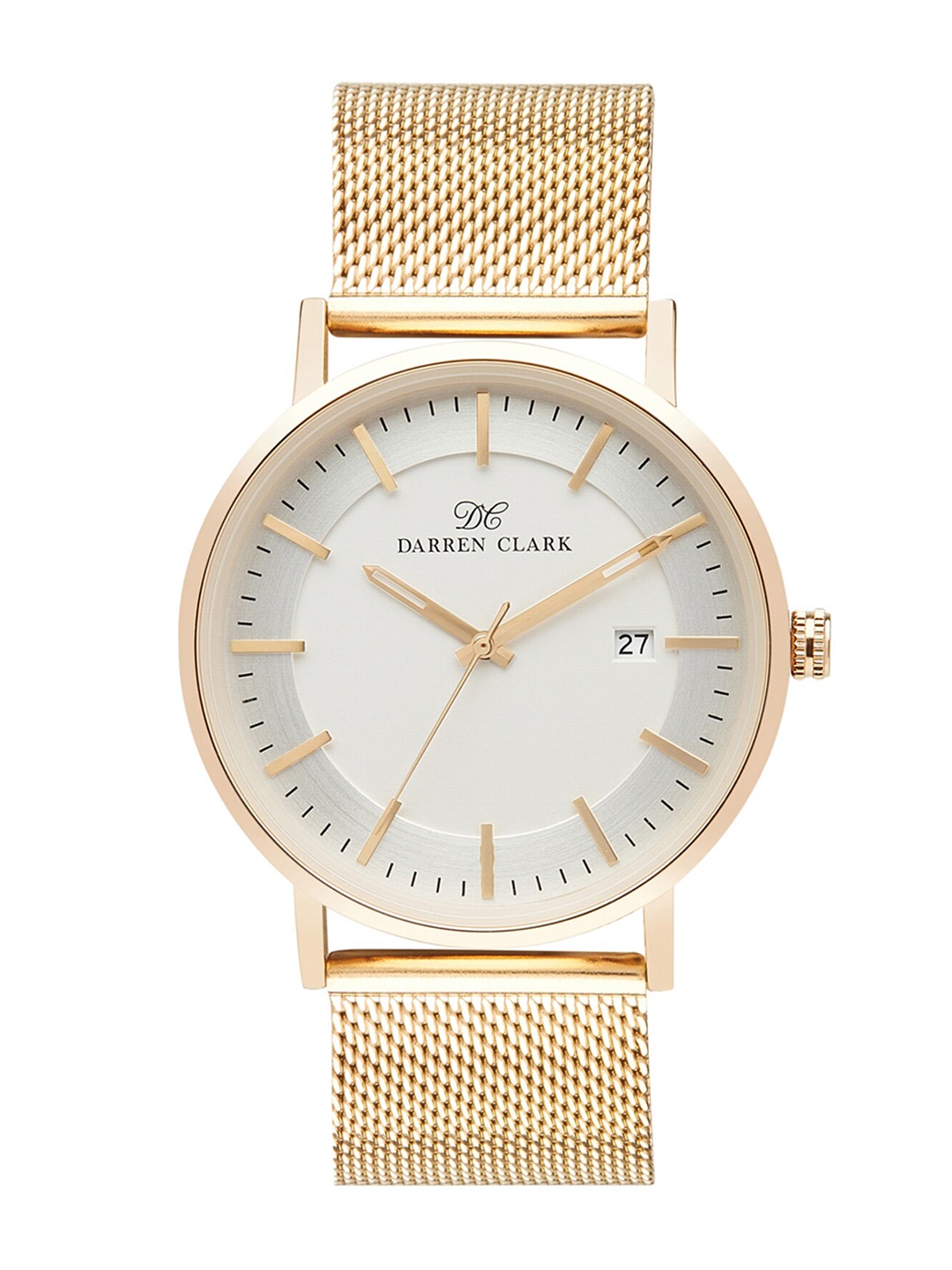 

DARREN CLARK Men Bracelet Style Straps Analogue Watch 1004C-E0302, Silver